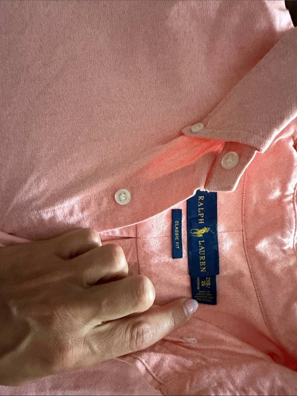 Ralph Lauren Light Pink Short-Sleeve Button-Down Polo